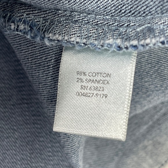 Christopher & Banks Women Denim Skirt Distressed Y2K Retro Western Size 10 Blue - Picture 4 of 9